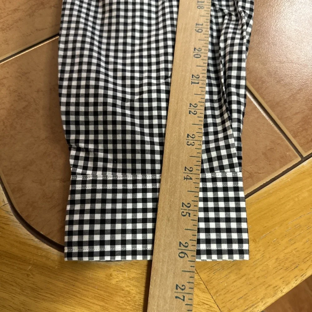 Ralph Lauren Sz XL Black White Gingham Plaid‎ Long Sleeve Button Down Shirt Pony